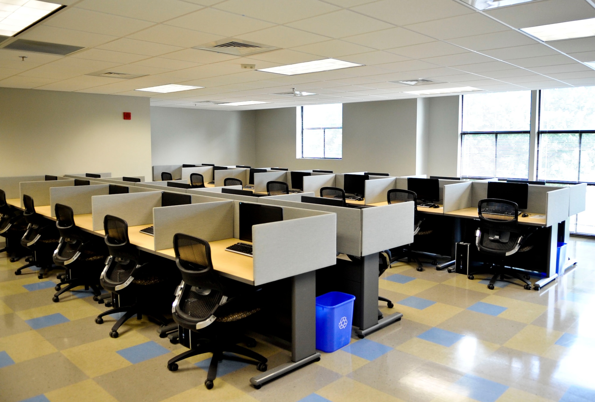 Three computer rooms are available to students assigned to the 1-222nd Aviation Regiment at Fort Eustis, Va. Students also have access to a community room including a flat screen television, pool table and ping-pong table. (U.S. Air Force photo by Staff Sgt. Wesley Farnsworth/Released)