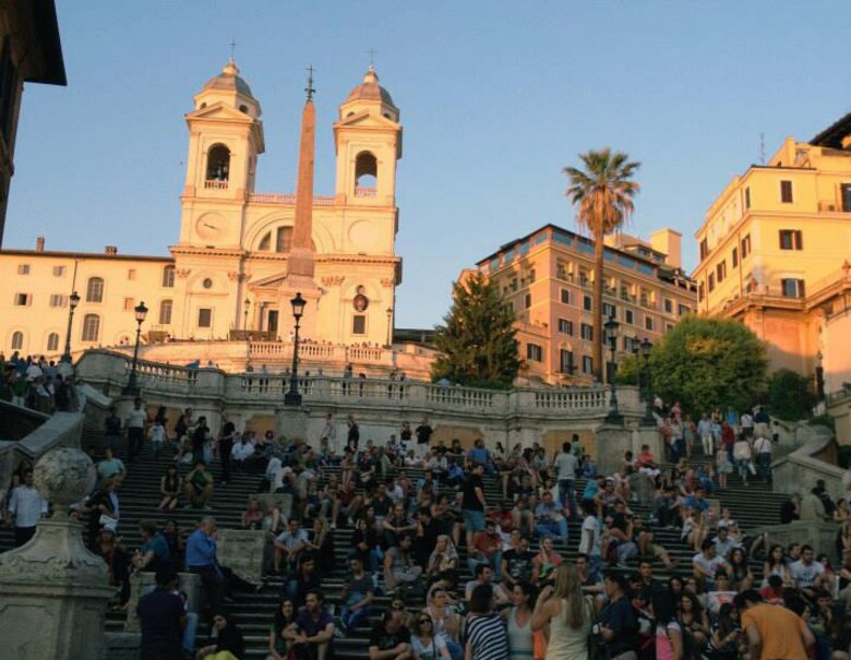 Built at the base of the Trinita dei Monti church, the Spanish Steps was built by French diplomat Etienne Gueffier and is comprised of 135 steps. Known as the widest stairway in Europe, the Spanish Steps descend into Rome’s high end shopping district in Piazza di Spagna. (U.S. Air Force photo/ Senior Airman Michael Battles)