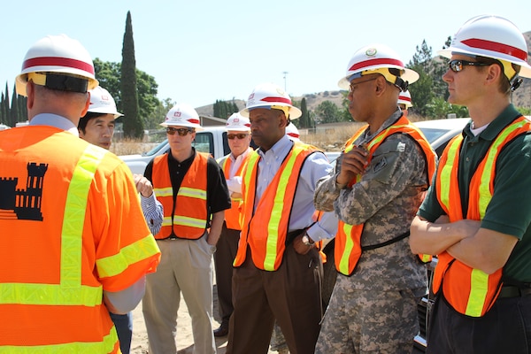 The commander of the South Pacific, Col. David Turner, visited numerous projects and met with district personnel during a trip to Southern California.