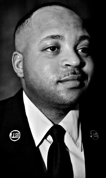 U.S. Air Force Staff Sgt. Jonathan Williams poses for a photo at Langley Air Force Base, Sept. 4, 2013. Williams was stationed at McChord Air Force Base, Wash. when the Sept. 11, 2001 attacks occurred. (U.S. Air Force photo illustration by Staff Sgt. Jarad A. Denton/Released)