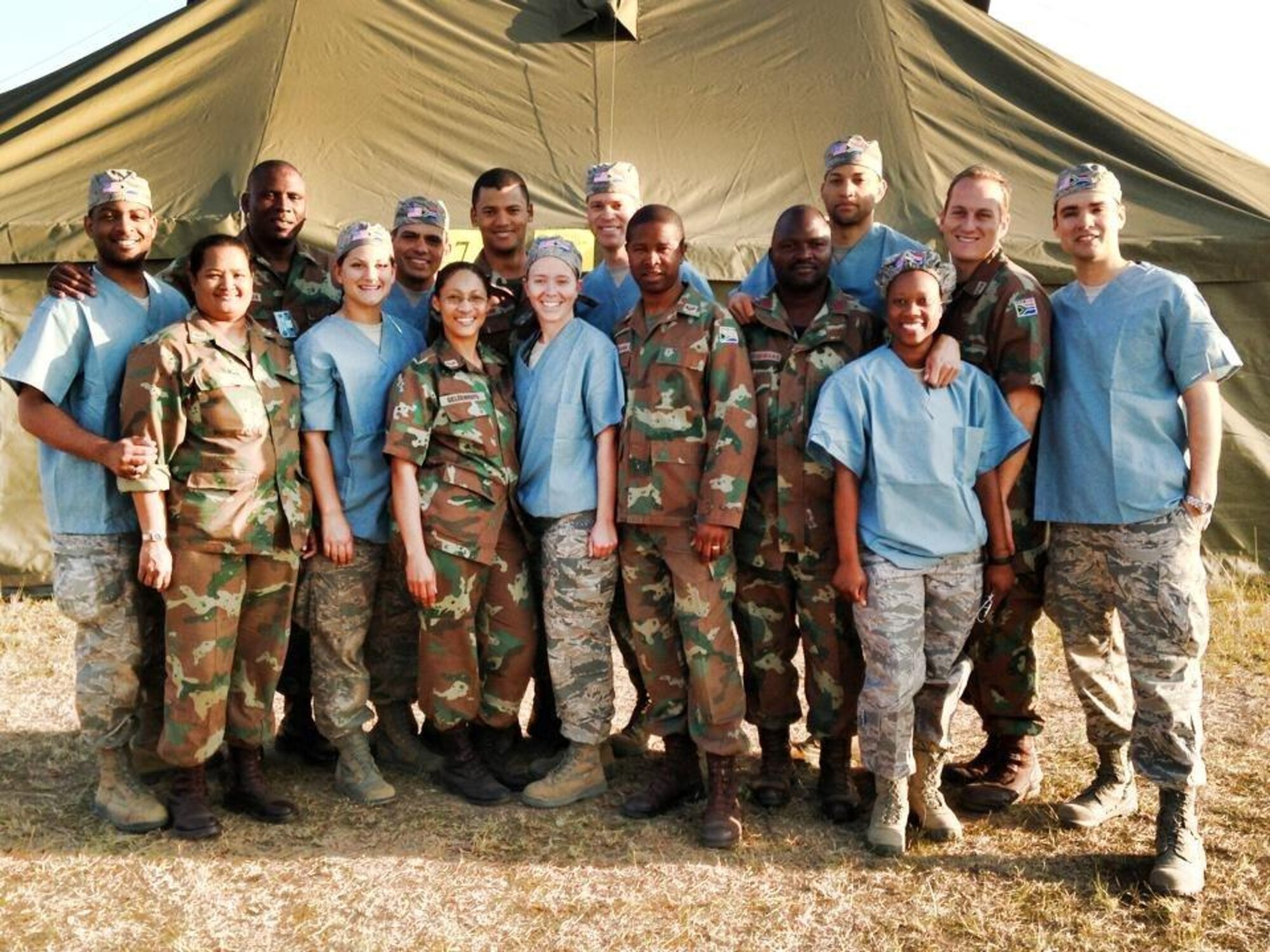 Air Force dental teams and South African dentists participated in Shared Accord 13, July 24-Aug. 7, King Williams' Town, Eastern Cape province, South Africa. Three Airmen from Aviano participated in the humanitarian mission, providing dental care to more than 500 patients in the King Williams’ Town area. (Courtesy photo)