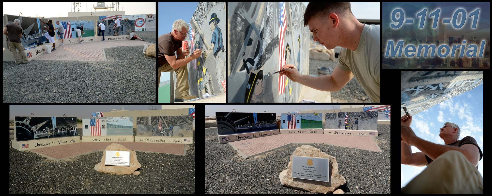 September 11, 2001 memorial layout.