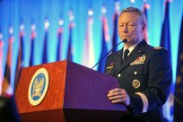 Army Gen. Frank Grass, the chief of the National Guard Bureau, addresses the 134th National Guard Association of the United States General Conference in Reno, Nev., on Sept. 11, 2012.