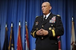 Army Gen. Raymond T. Odierno, the chief of staff of the Army, addresses the 134th National Guard Association of the United States General Conference in Reno, Nev., on Sept. 10, 2012.