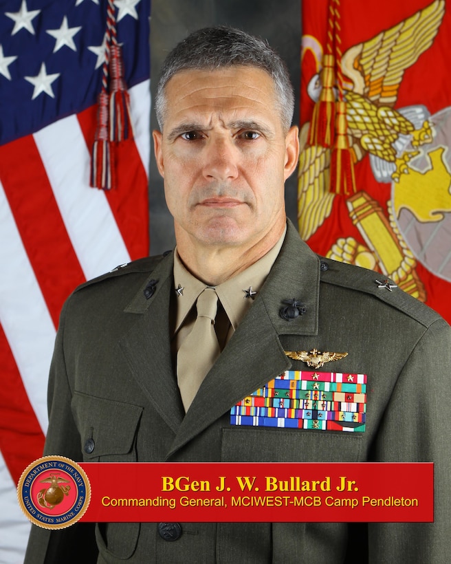 Brigadier General John W. Bullard, Jr., USMC
Commanding General, Marine Corps Installations West - Marine Corps Base Camp Pendleton
