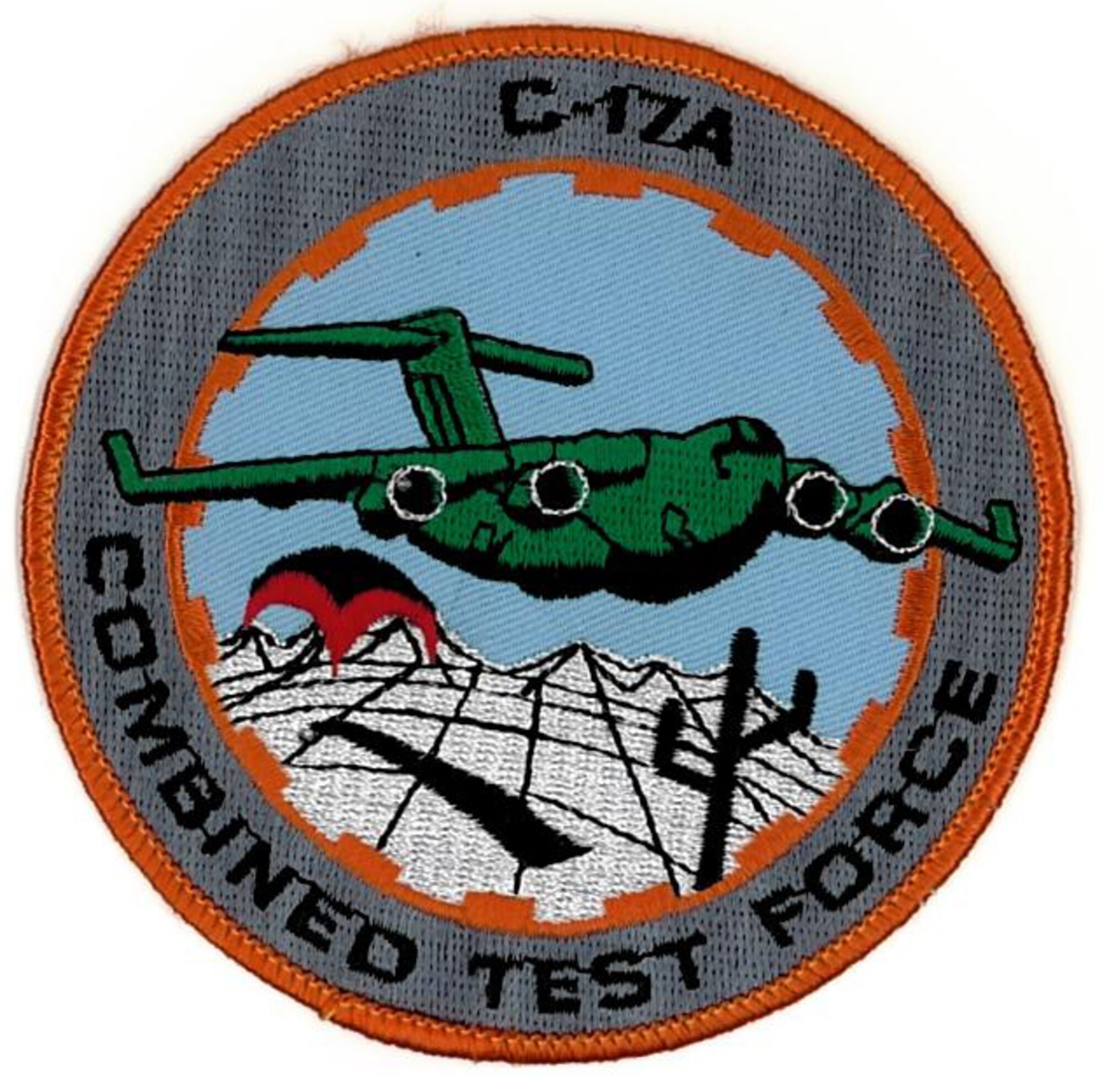 The original patch worn by the initial C-17a Combined Test Force. Members of the 315th Airlift Wing and 437th AW were hand selected based on their expertise to help bring the C-17s online and train the first C-17 maintainers for the Air Force.