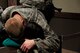 A member of the 39th Aerial Port Squadron embraces his youngest daughter one last time before he goes through security and deploys to Southwest Asia in support of Operation Enduring Freedom. The Airman will provide aerial port operations for approximately the next 180 days at the deployed location. (U.S. Air Force photo/Staff Sgt. Nathan Federico)