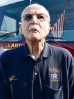 Mr. Bill Pool, a volunteer with the Air Mobility Command museum listens intently during the dedication ceremony of a memorial to those killed on Sept. 11, 2001 at the AMC museum at Dover Air Force Base, Del. on Sept. 11, 2013. The memorial, which incorporates two pieces of steel from World Trade Center tower one, a rock from the United Airlines Flight 93 crash site and a block from the damaged portion of the Pentagon, makes Delaware the 50th and final state to have a public memorial. The steel was acquired through the Port Authority of New York and New Jersey World Trade Center steel program. (U.S. Air Force photo/Greg L. Davis)