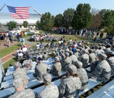 On Sept. 11, 2013 a memorial to those killed on Sept. 11, 2001 was dedicated at the Air Mobility Command museum at Dover Air Force Base, Del. The memorial, which incorporates two pieces of steel from World Trade Center tower one, a rock from the United Airlines Flight 93 crash site and a block from the damaged portion of the Pentagon, makes Delaware the 50th and final state to have a public memorial. The steel was acquired through the Port Authority of New York and New Jersey World Trade Center steel program. (U.S. Air Force photo/Greg L. Davis)