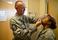 Congratulations to Master Sgt. Derrick Rutherford, 5th Medical Group primary care flight chief, for earning the 5th Bomb Wing’s Unsung Hero Award. Rutherford oversees six elements encompassing 34 military and 14 civilian medical technicians. A medical technician himself, he specializes in ambulance Services, ensuring critical medical transportation services for Minot AFB personnel to Trinity Hospital. Recently, during an on-base cardiac emergency response, he coached two junior medics on lifesaving techniques with successful transportation of patient to Trinity Hospital for follow-up care. Rutherford's behind the scenes time and attention mentoring and training the Air Force’s newest medics epitomizes the model for the Unsung Hero Award. (U.S. Air Force photo/Airman 1st Class Kristoffer Kaubisch)