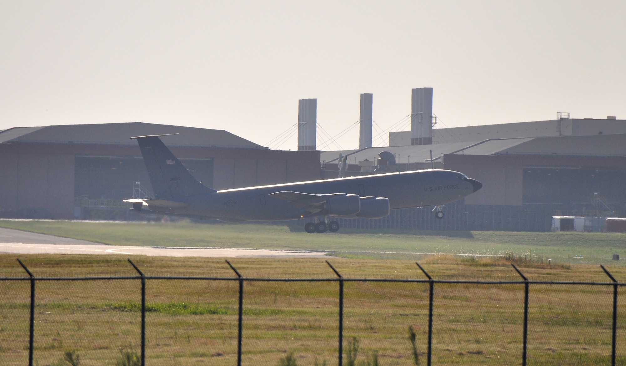 KC-135R tail number 38880 lifts off from Tinker Air Force Base Aug 30 departing for its new home supporting the Hawaii Air National Guard. (U.S. Air Force Photo/Senior Airman Mark Hybers)