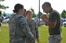 In August, thirty-three of Westover’s Security Forces Airmen participated and received certificates for completion of 27.30 hours of rigorous training, taught by Marine MCMAP instructors attached to the Marine Air Support Squadron-6 on base.The Marine Corps Martial Arts Program is a combination of different martial arts brought together to create one fighting style. MCMAP combines the basics of boxing, Judo and Ju Jitsu. (U.S. Air Force photo/SrA. Kelly Galloway)