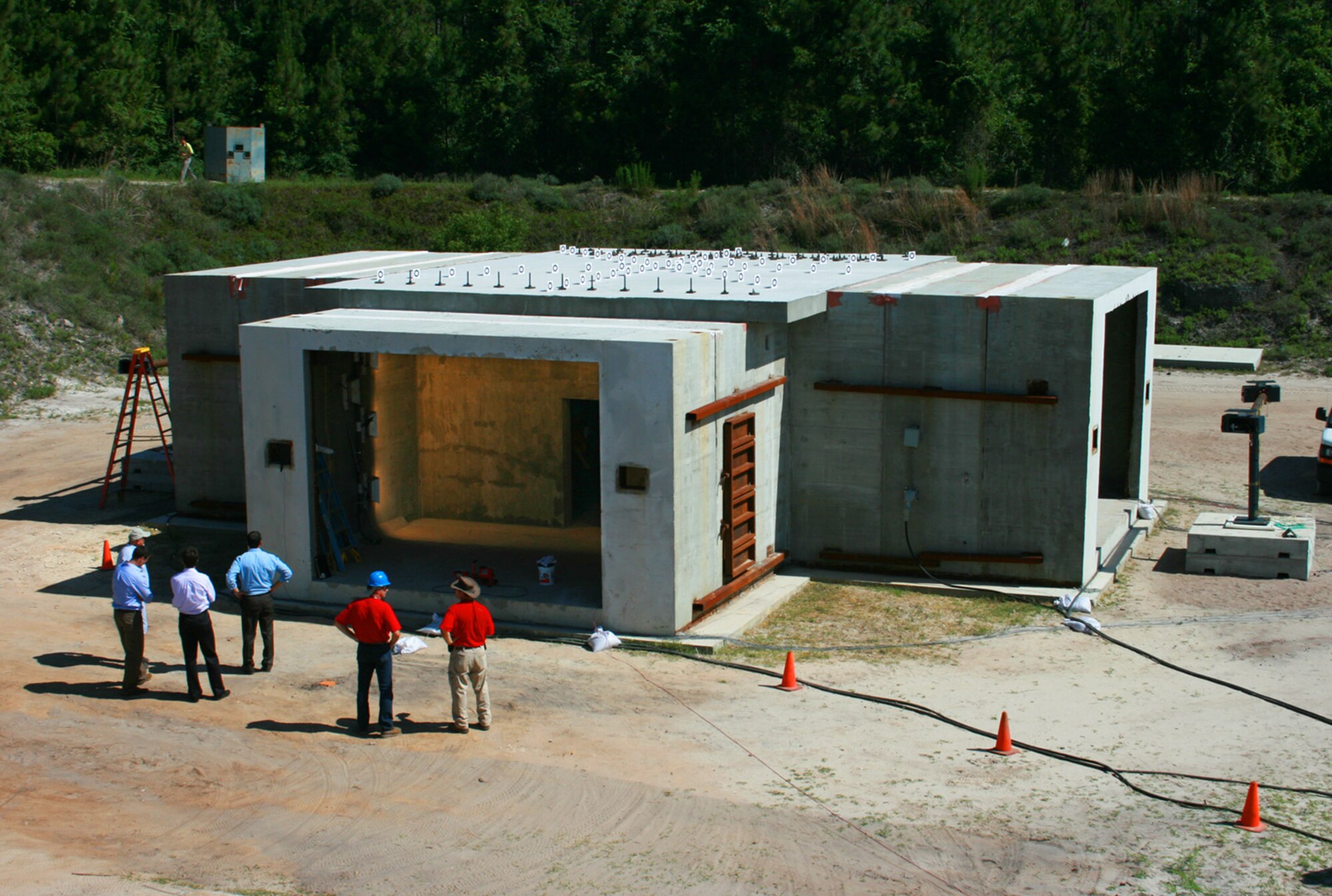 TYNDALL AIR FORCE BASE, Fla. – This blast shelter, previously managed by the Air Force Research Laboratory, is now part of the Air Force Civil Engineer Center’s new research and acquisition division. This unique facility is located at the Sky 10 area here, a 23-acre site used for explosive research. (U.S. Air Force photo/Dennis Foth)