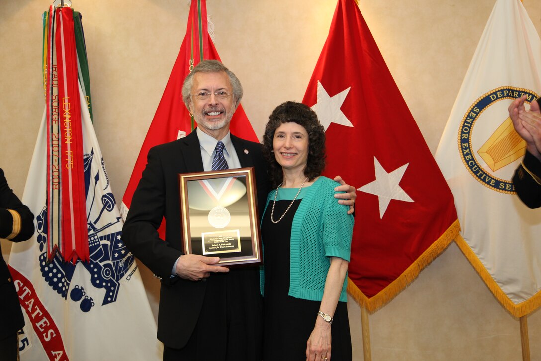 IWR and ICIWaRM Director Robert Pietrowsky and his wife Camille Torquato at Mr. Pietrowsky's acceptance of the 2013 LTG John W. Morris Civilian of the Year Award at the National Awards Dinner.