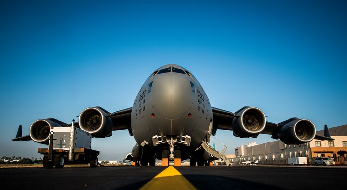 The final U.S. Air Force C-17 Globemaster III, P-223, is rolled off the Boeing assembly line and placed on the flightline during a ceremony celebrating 20 years of delivering C-17s to the U.S. Air Force Sept. 12, 2013, at Long Beach, Calif. The C-17 was flown from California to Joint Base Charleston, S.C., by pilots to include Gen. Paul Selva, Air Mobility Command commander, Lt. Gen. James Jackson, Air Force Reserve commander, and Lt. Gen. Stanley Clarke, Air National Guard director. This historical event comes more than 20 years after the 437th Airlift Wing and the 315th Airlift Wing took delivery of the very first C-17 to enter the Air Force inventory June 14, 1993 and marks the successful completion of C-17 production for the U.S. Air Force. (U.S. Air Force photo/ Senior Airman Dennis Sloan)