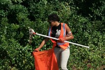 Members of the 916th Air Refueling Wing Development and Trainnig Flight adopted a highway and recently spent some time beautifying their new area. (USAF courtesy photo)