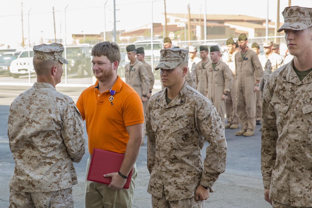 VMA-211 Marines Receive Purple Hearts