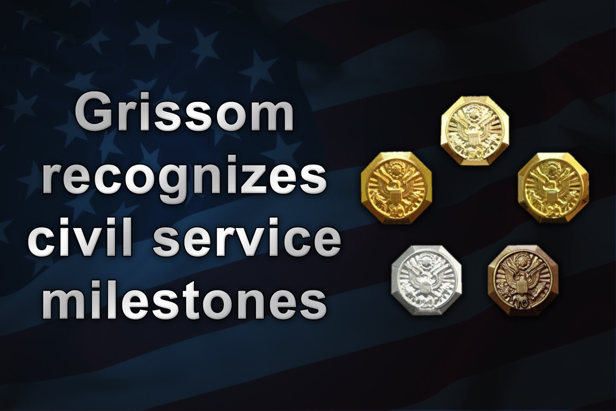 Several civil servants were recognized for their service longevity at a civilian commander's call held recently at Grissom Air Reserve Base, Ind. (U.S. Air Force graphic/Tech. Sgt. Mark R. W. Orders-Woempner)