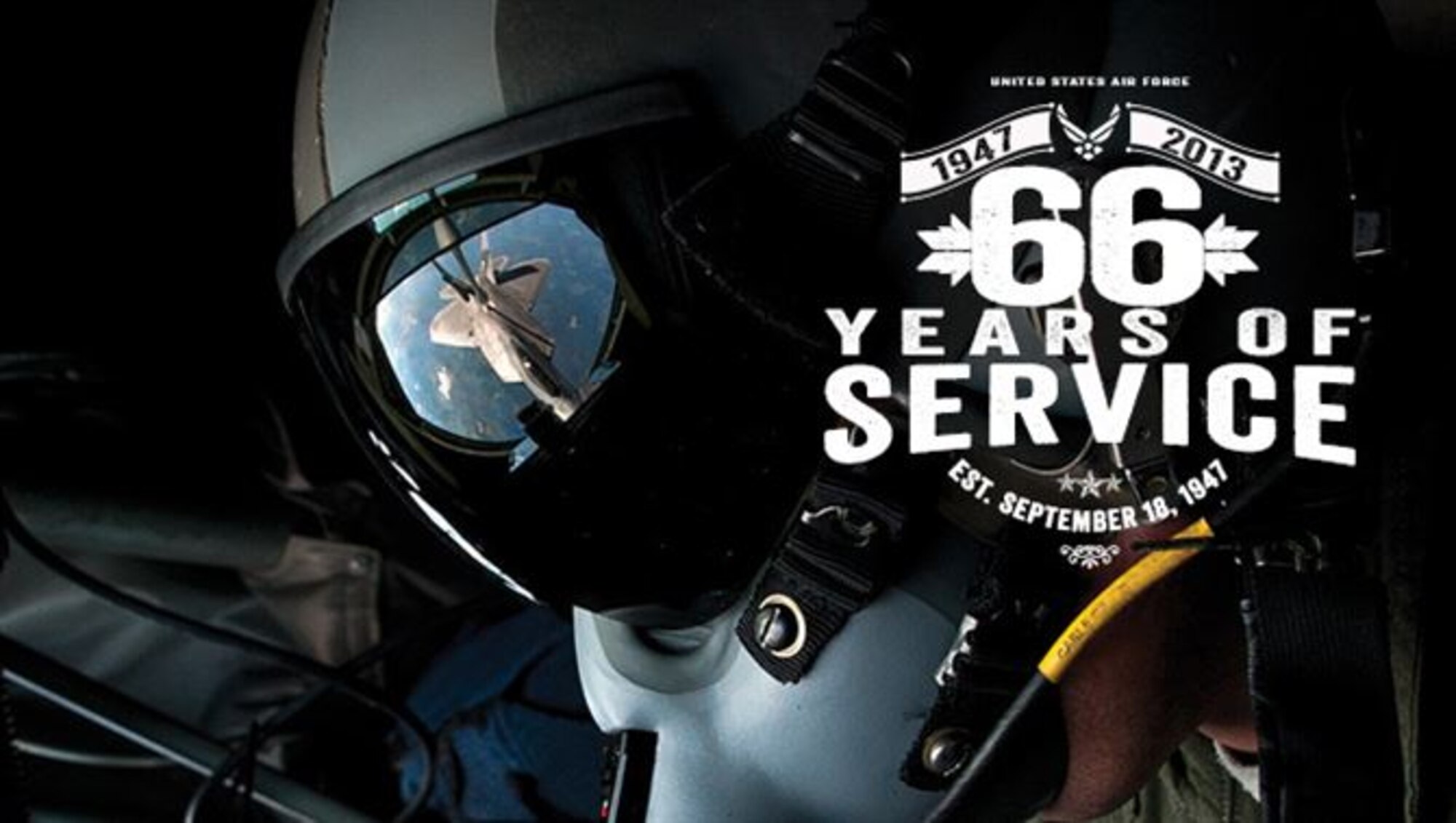 Senior leaders send a birthday message to Airmen worldwide as the Air Force celebrates its 66th birthday on Sept. 18, 2013. (Photo and graphic by Luis Jimenez)
