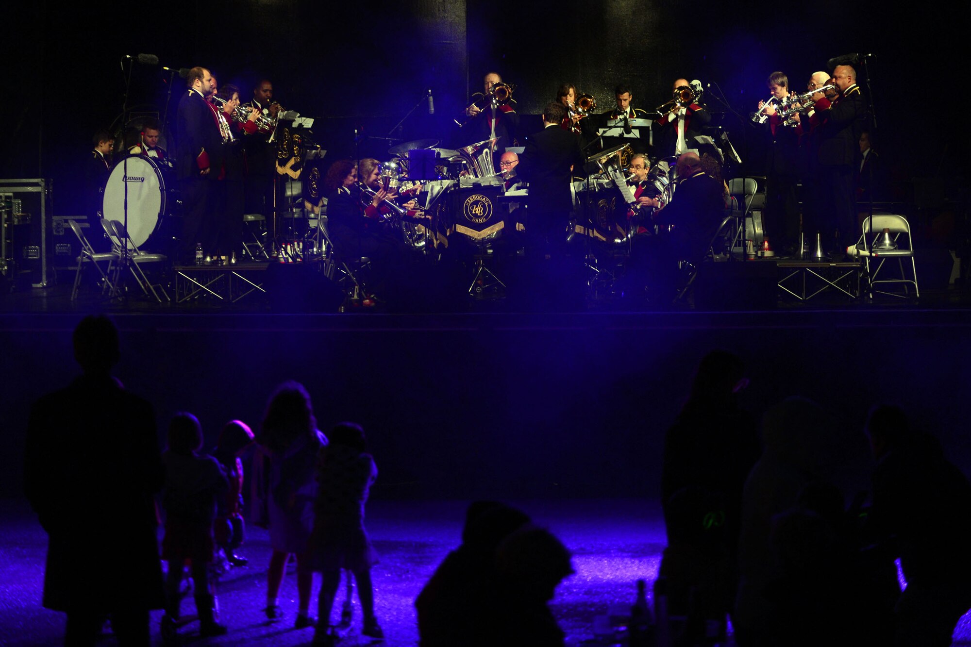 RAF MENWITH HILL, United Kingdom – Children from the Menwith Hill community dance as they listen to music performed by the Harrogate Band during the station’s annual Proms on the Hill celebration Sept. 6. The audience also watched a fireworks display after the band’s performance. (U.S. Air Force photo by Staff Sgt. Debbie Lockhart)