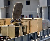 The Active Denial System sits on a vessel at 3rd Port at Fort Eustis, Va., after being used in a demonstration, Sept. 12, 2013. This is the first time the ADS system has ever been used in a maritime environment. (U.S. Air Force photo by Staff Sgt. Wesley Farnsworth/Released)
