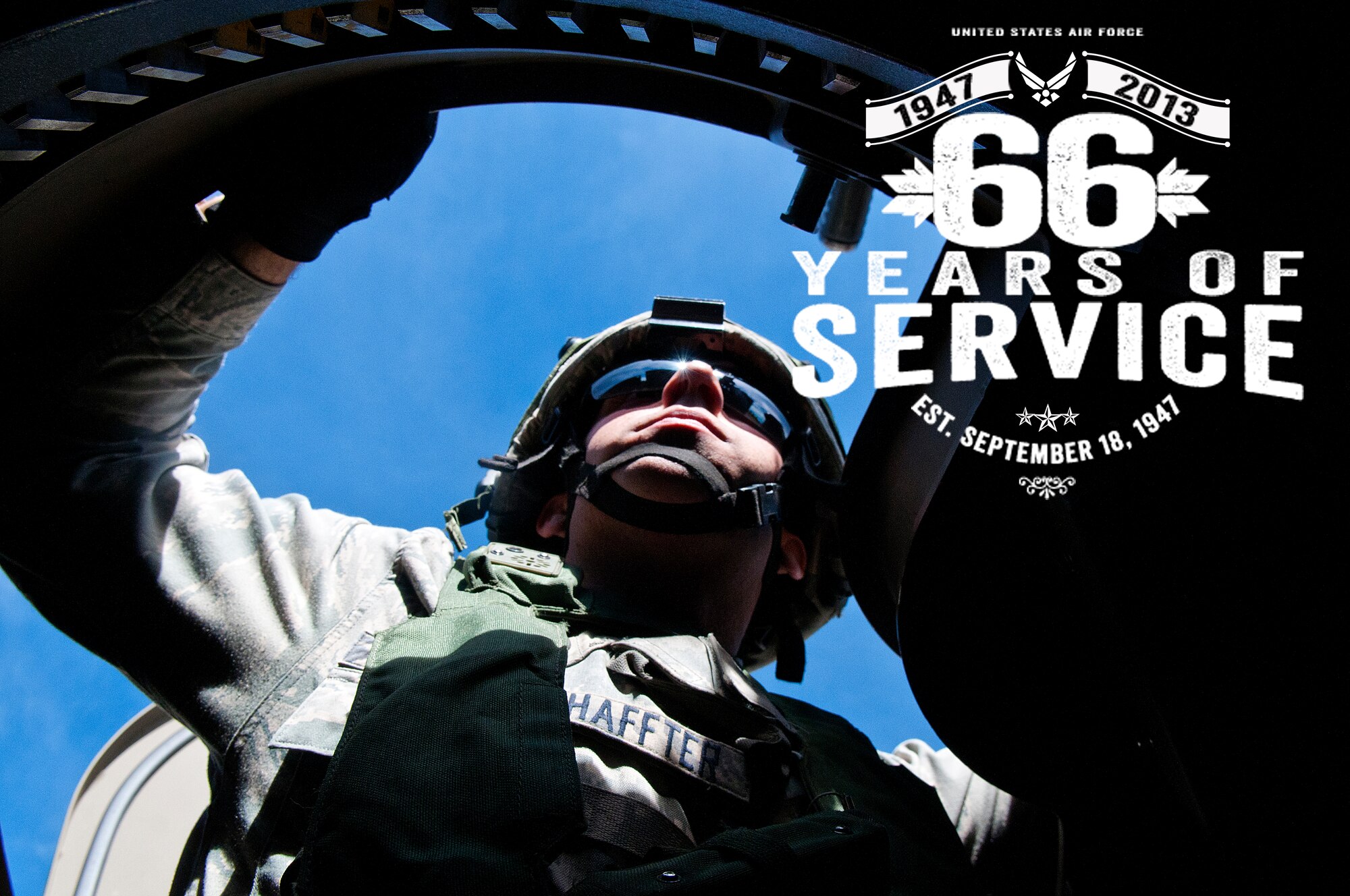 Air Force 66th Birthday (Photo by R.J. Oriez, Graphic by J. Luke Borland)