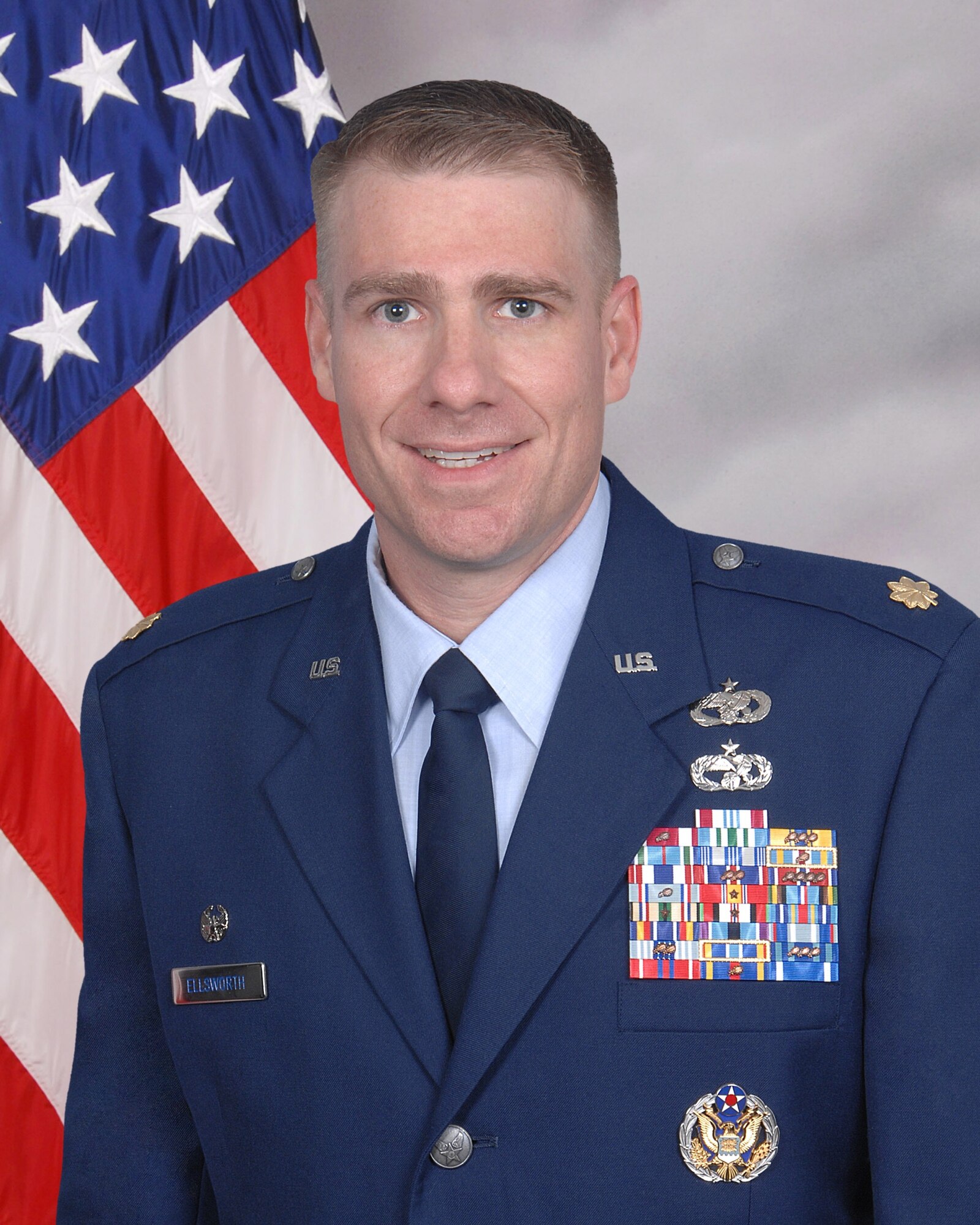 Maj. Chad Ellsworth, 90th Logistics Readiness Squadron commander