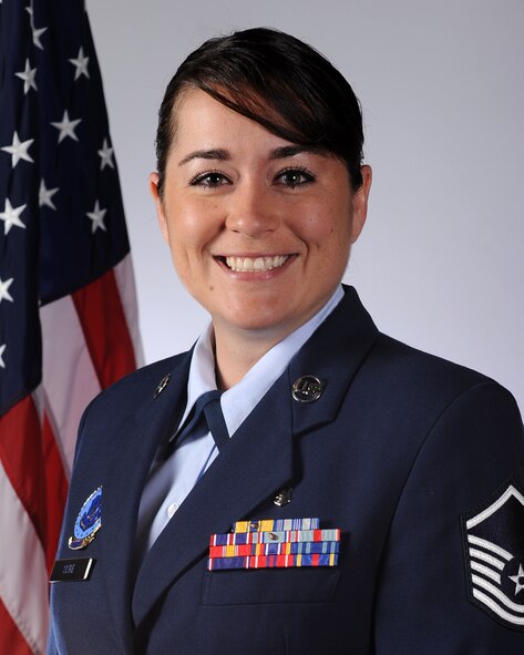 Official photo of Air Force Master Sgt. Tiffany Grullon, Air Force Reserve Command line recruiter for the Cleveland Heights office. 