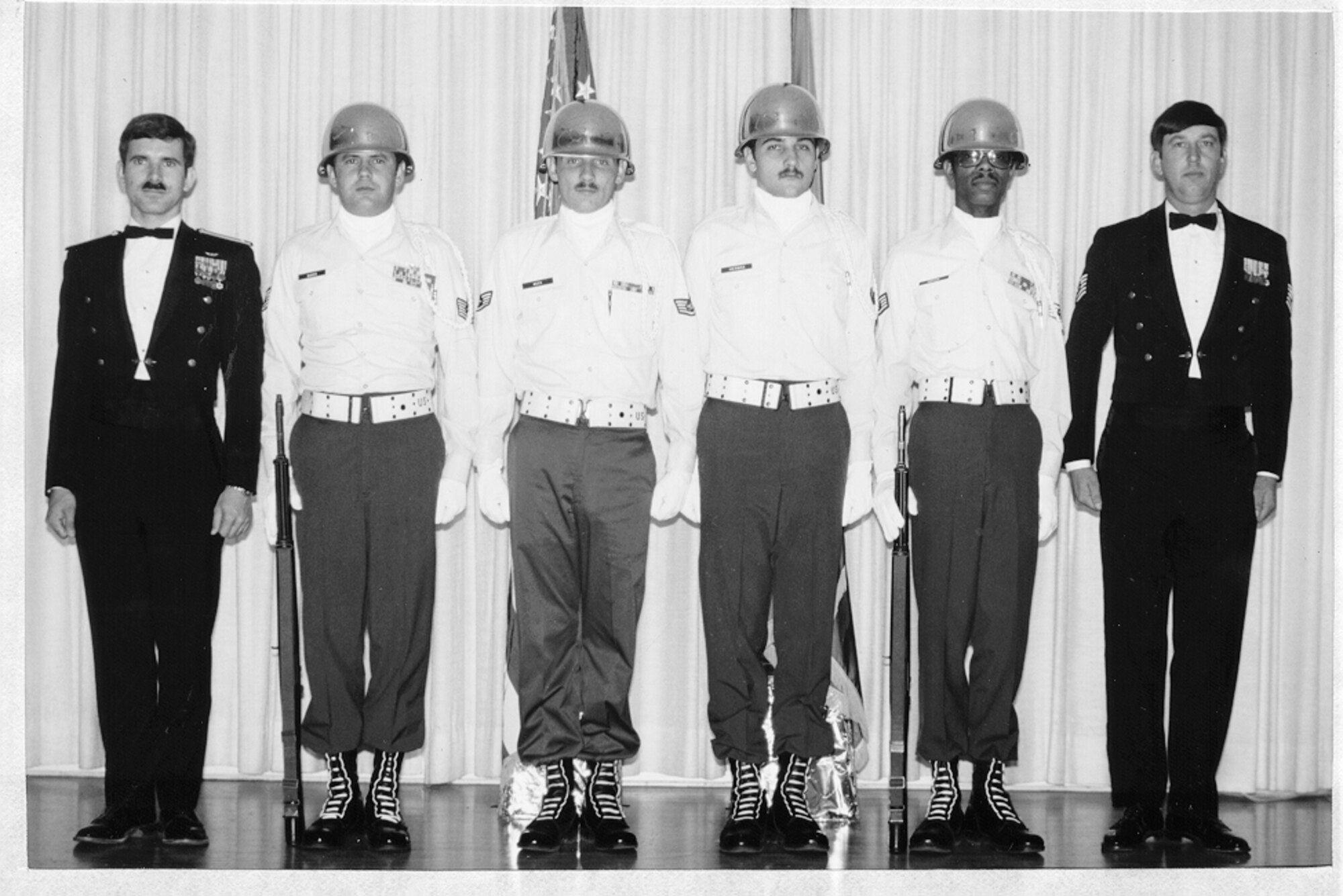 GOODFELLOW AIR FORCE BASE, Texas – Goodfellow members stand at attention during the first Goodfellow Air Force Ball. (Courtesy photo)