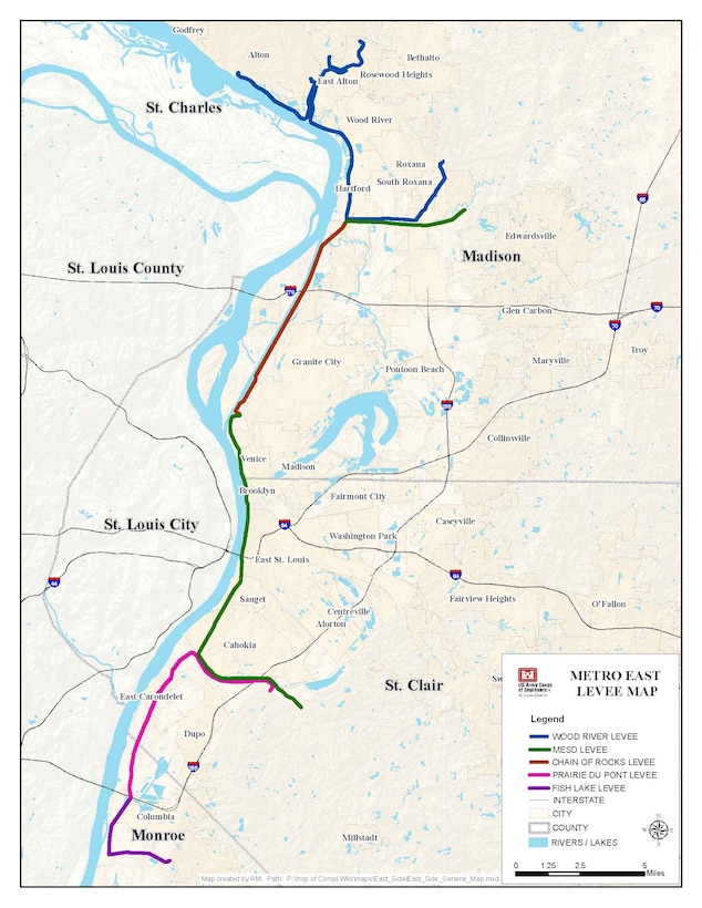 Metro East Levee Map - St. Louis District