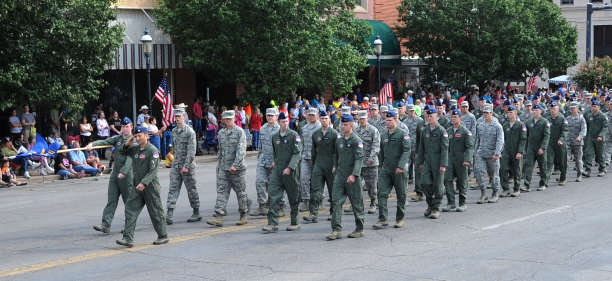 Vance marching units join Cherokee Strip Parade > Vance Air Force Base