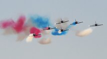 The Patriots Jet Demonstration Team perform during the National Championship Air Races at Stead Airport, Reno, Nev., Sept. 15, 2013. The air races have been held annually since 1963. (U.S. Air Force photo by Staff Sgt. Robert M. Trujillo/Released) 