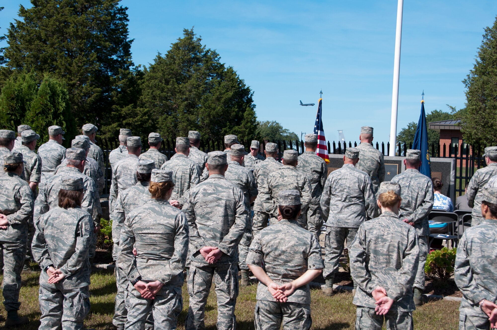 N.H. Air National Guard and Active Duty Airmen gather to honor those Americans who are Prisoners of War or are Missing in Action (POW/MIA), Sept. 20, 2013, Pease Air National Guard Base, N.H. The ceremony was held during the National POW/MIA Recognition Day. (Air National Guard photo by Tech. Sgt. Aaron Vezeau/Released)