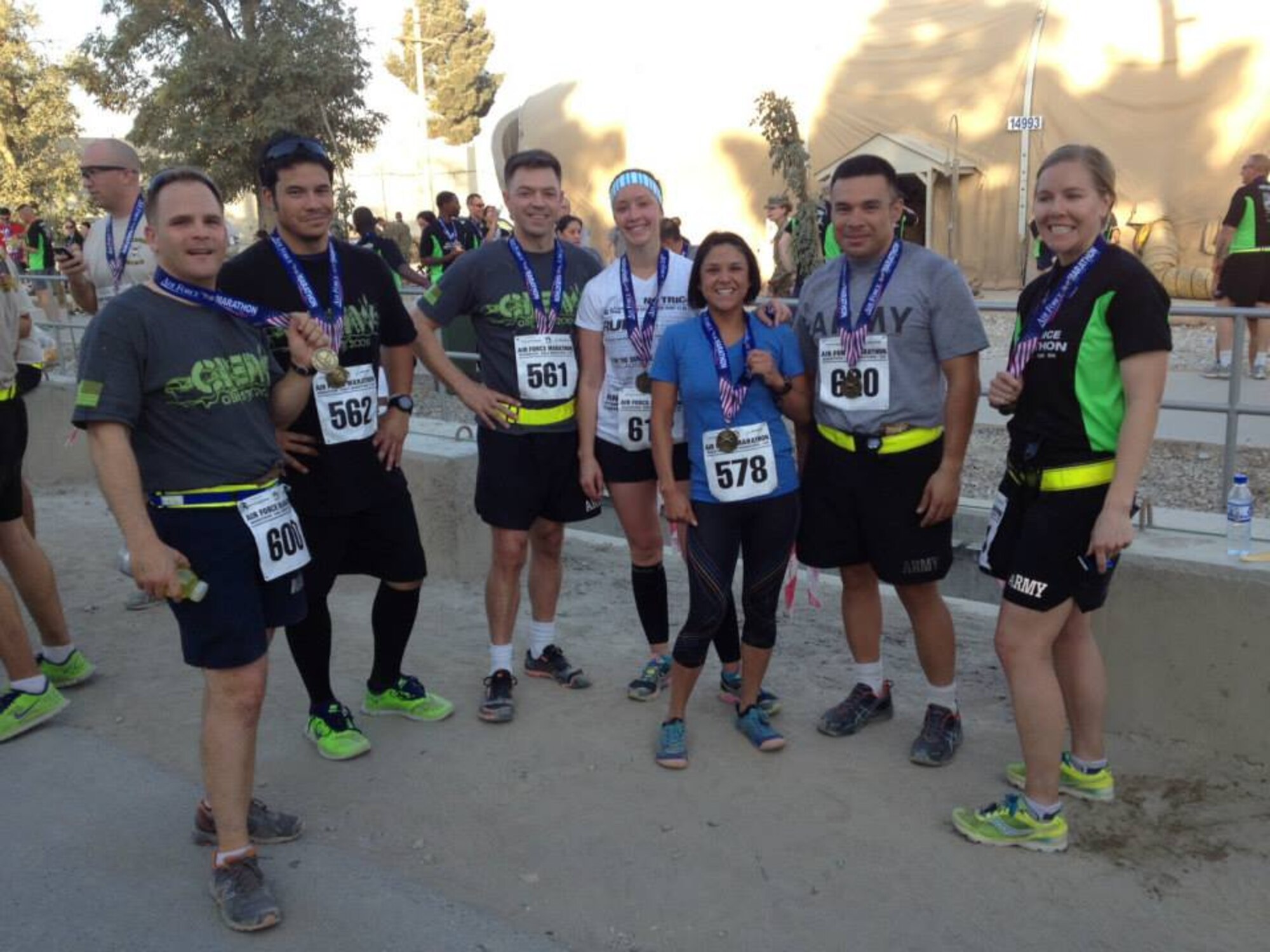 More than 700 people participated in the 3rd annual Bagram Marathon events here Sept. 15, 2013. The Bagram Marathon is an extension of the Air Force Marathon held at Wright Patterson Air Force Base, in Dayton, Ohio, Sept. 21. Bagram is one of seven deployed locations throughout the area of responsibility that participated in the extension races. (Courtesy photo)