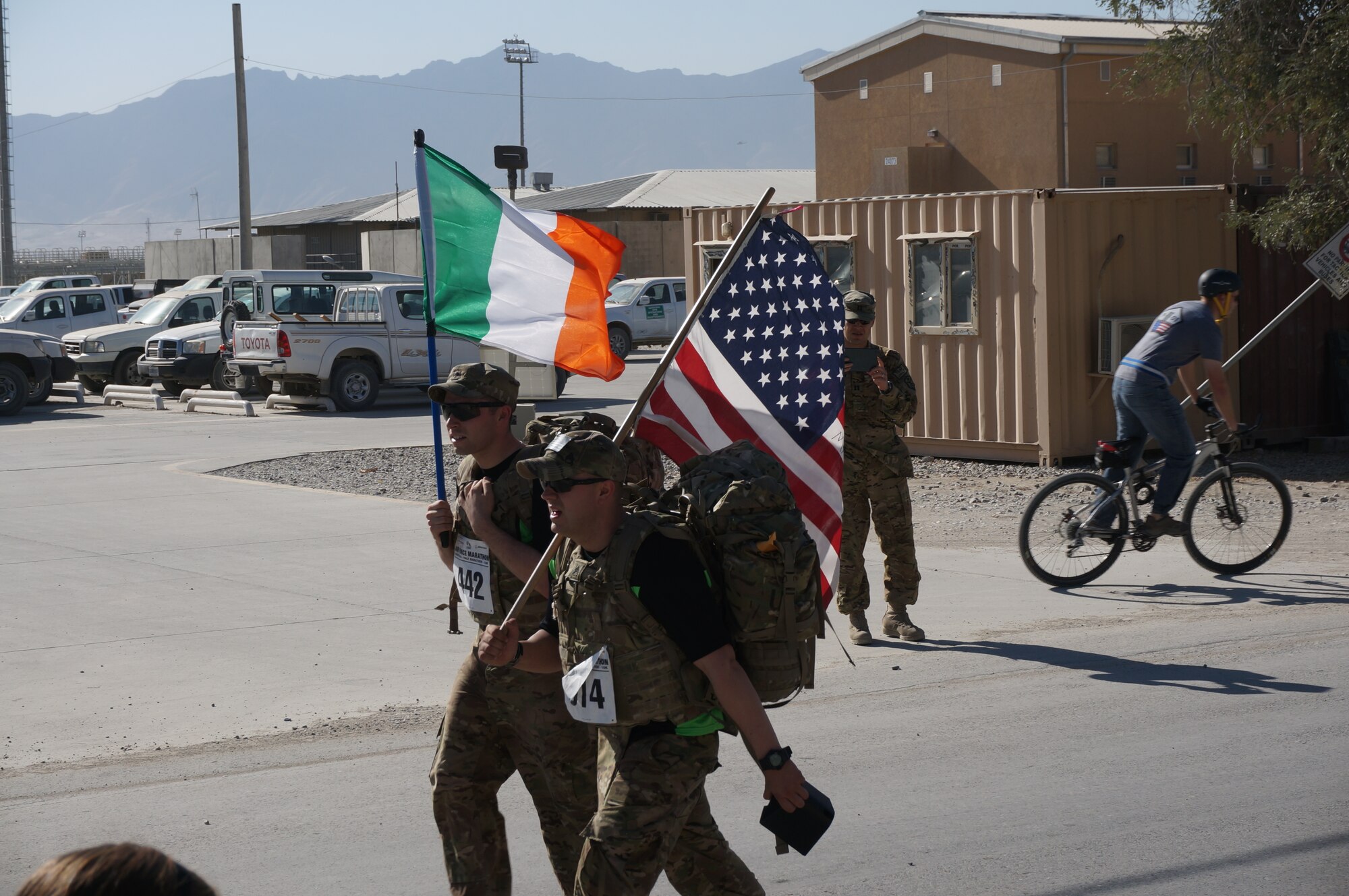 More than 700 people participated in the 3rd annual Bagram Marathon events here Sept. 15, 2013. The Bagram Marathon is an extension of the Air Force Marathon held at Wright Patterson Air Force Base, in Dayton, Ohio, Sept. 21. Bagram is one of seven deployed locations throughout the area of responsibility that participated in the extension races. (Courtesy photo)