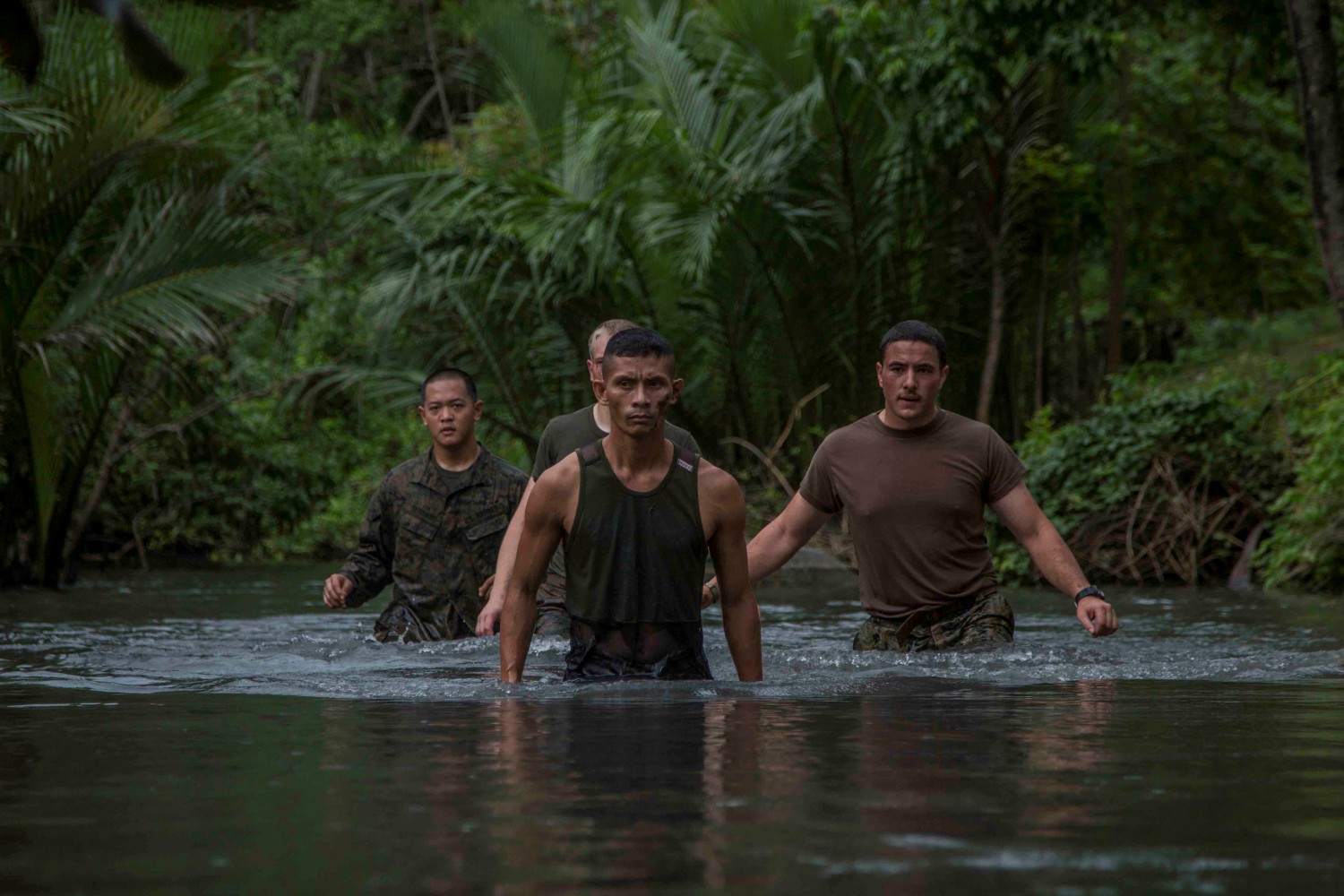 U.S. and Philippine Marines overcome jungle obstacles