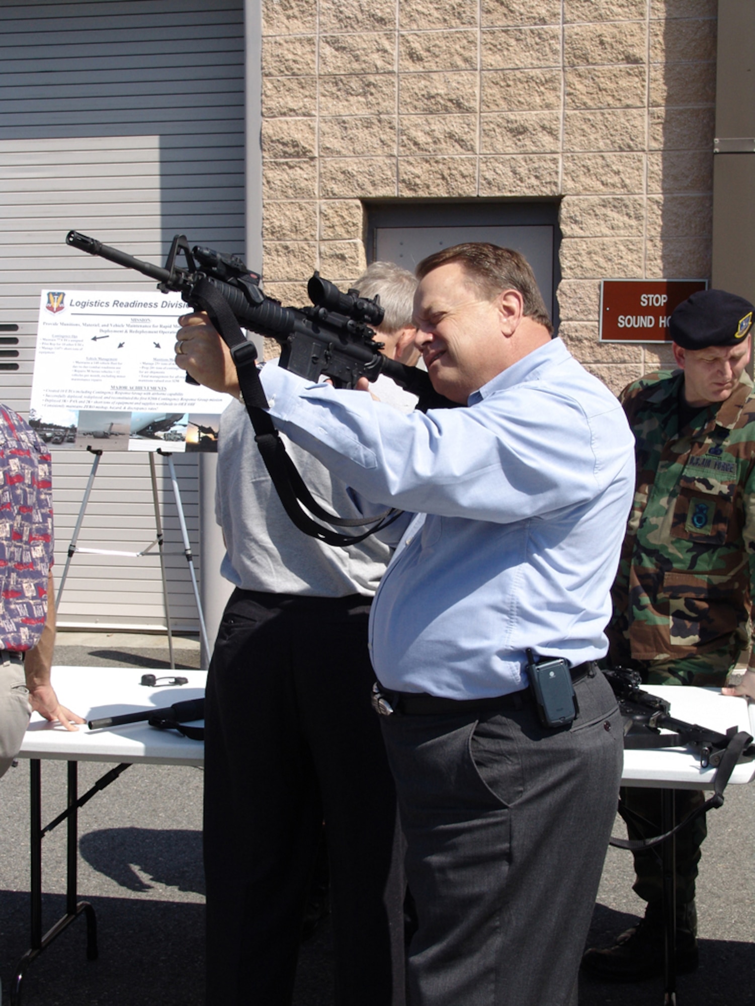 Walt Wood during one of the AEDC Civic Leader Tours sponsored by AEDC and the Air Force.