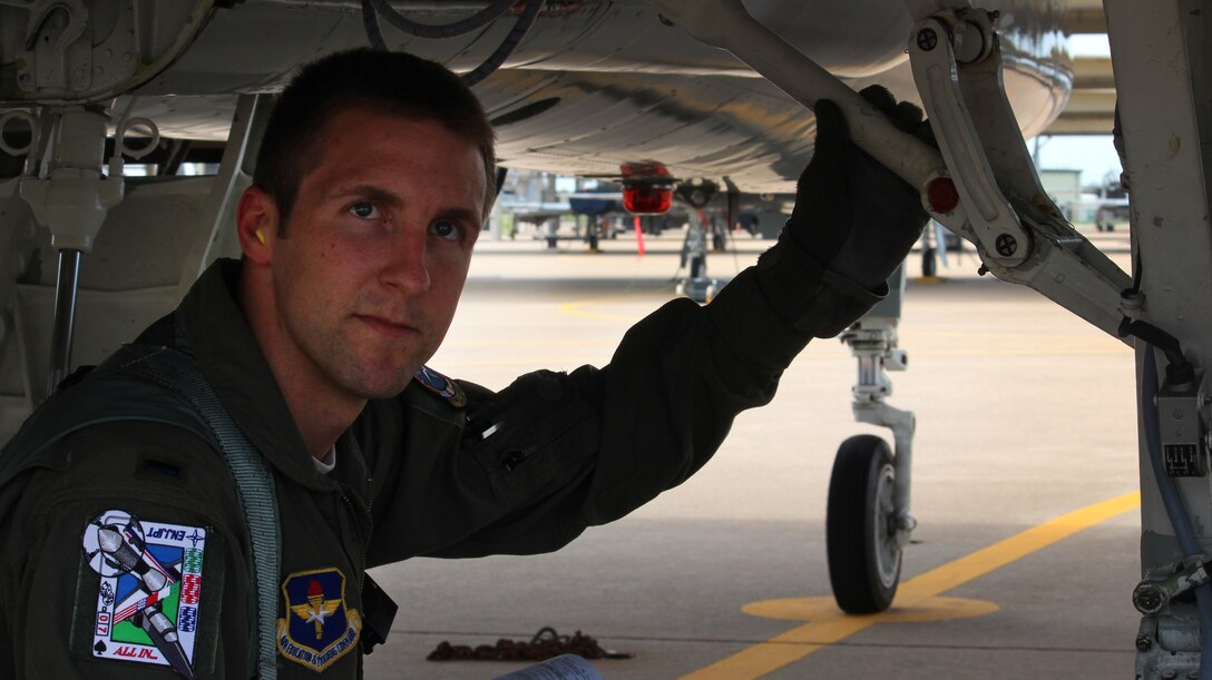 1st Lt Rob Hansen, 80th Flying Training Wing graduate pilot, Euro NATO Joint Jet Pilot Training Program, Sheppard Air Force Base, Texas, does a pre-flight inspection of the T-38 Talon after he beat a bout of Hodgkin’s lymphoma caner. He spent 16 months fighting to get back in the program after his diagnosis. Upon graduation, he was awarded as a distinguished graduate for scoring in the top 10 percent of the class; the Daedalian Award for top formation pilot; the Flying Excellence award for the top overall flying score, and the Commander’s Trophy for being the top graduate. He was awarded the F-22 Raptor. (U.S Air Force photo courtesy photo)