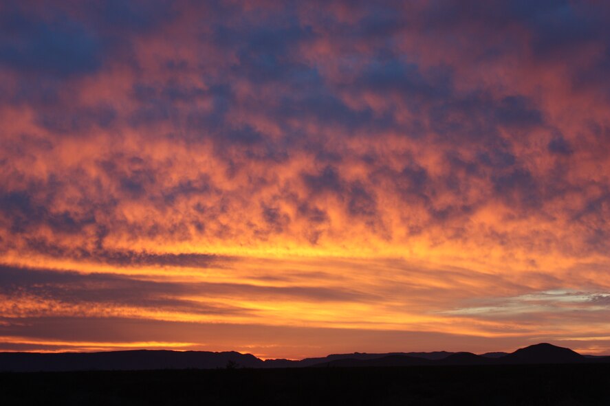A splendid sunset over the Barry M. Goldwater Range-East in southwest Arizona.   Photo: R. Whittle