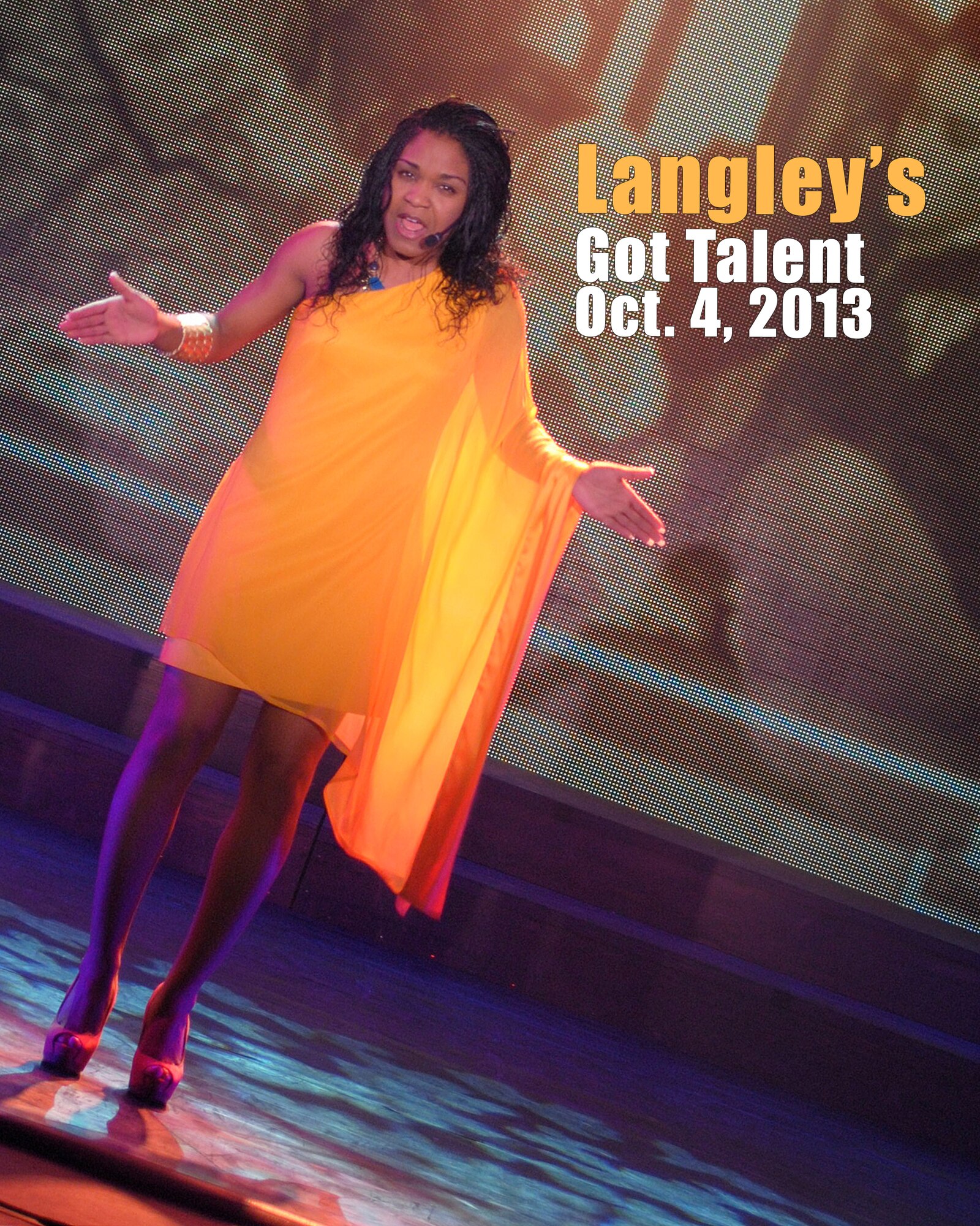 The Langley Community Center will be hosting its annual talent show “Langley’s Got Talent” at 7 p.m. inside the base theater at Langley Air Force Base, Va., Oct. 4, 2013. Rehearsal and registration will be held at the base theater Oct. 2 and 3. Admission and entry to this event is free. (U.S. Air Force graphic by Airman Areca T. Wilson/Released)