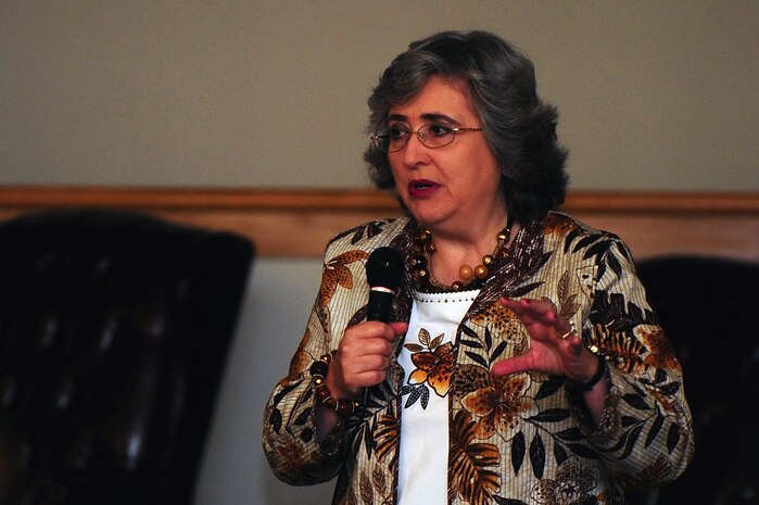 Terecia Wilson, State Project manager , addresses participants  during the Project STAR work plan and implantation process training Sept. 25, 2013, at Joint Base Charleston – Air Base, S.C. Project STAR (Safety Through Alcohol Responsibility) is a U.S. Department of Justice and Delinquency Prevention program that identifies steps to help prevent underage drinking and promote positive lifestyle choices. Joint Base Charleston has a three-year, $600,000 grant to increase prevention measures which in turn serves to improve readiness and reduce disciplinary issues, unintentional injuries and traffic crashes and fatalities. (U.S. Air Force photo/ Airman 1st Class Chacarra Neal)