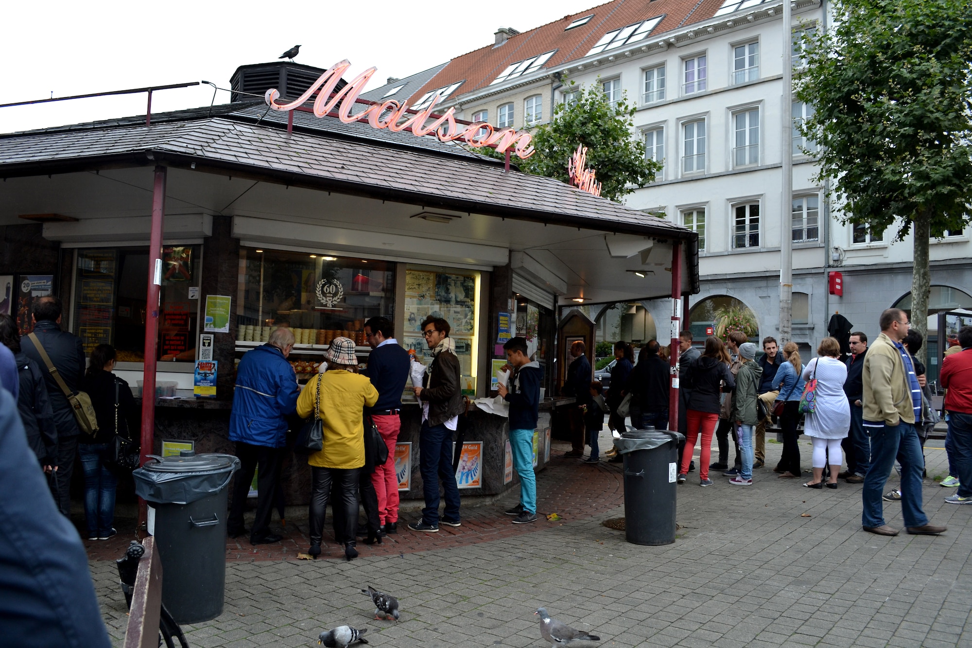 Vendors serving one of Belgium’s famous dishes, French fries, line the streets of Brussels. One famous Brussels fry stand is the Maison Antonie located in Leopold Park. (U.S. Air Force photos/ Staff Sgt. Evelyn Chavez)