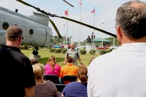 Family and friends gathered to honor the memory of retired Master Gunnery Sgt. Jerry G. Grier at a memorial service held at the aviation memorial aboard Marine Corps Air Station New River, Sept. 13. Grier served more than 26 years as a Marine and continued to serve his nation as a civilian contractor.