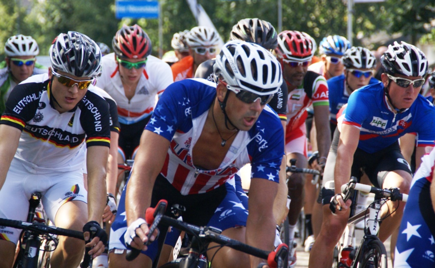 MSgt Andy Chocha (Air Force) – men’s road, competing in the 2013 CISM World Military Cycling Championship 2-6 September in Leopoldsburg, Belgium.  