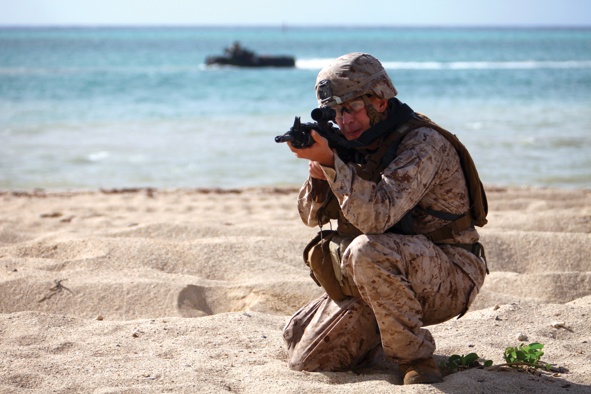 Marines sailors go ashore