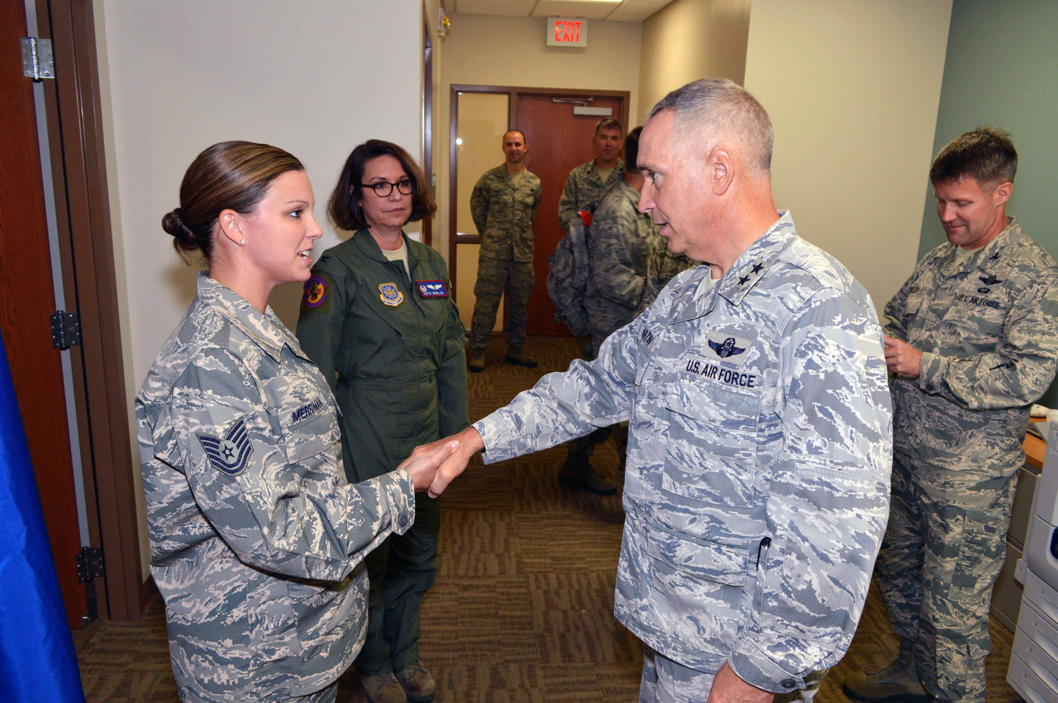 Expeditionary Center commander visits Pope AAF