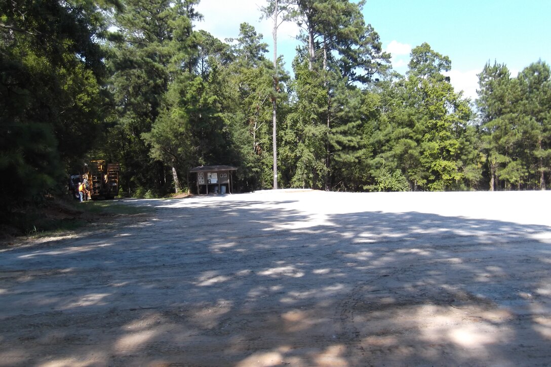 Volunteers helped build this new, expanded parking lot for horse trailers at Bussey Point as part of a Handshake Partnership Project with the U.S. Army Corps of Engineers at J. Strom Thurmond Lake.