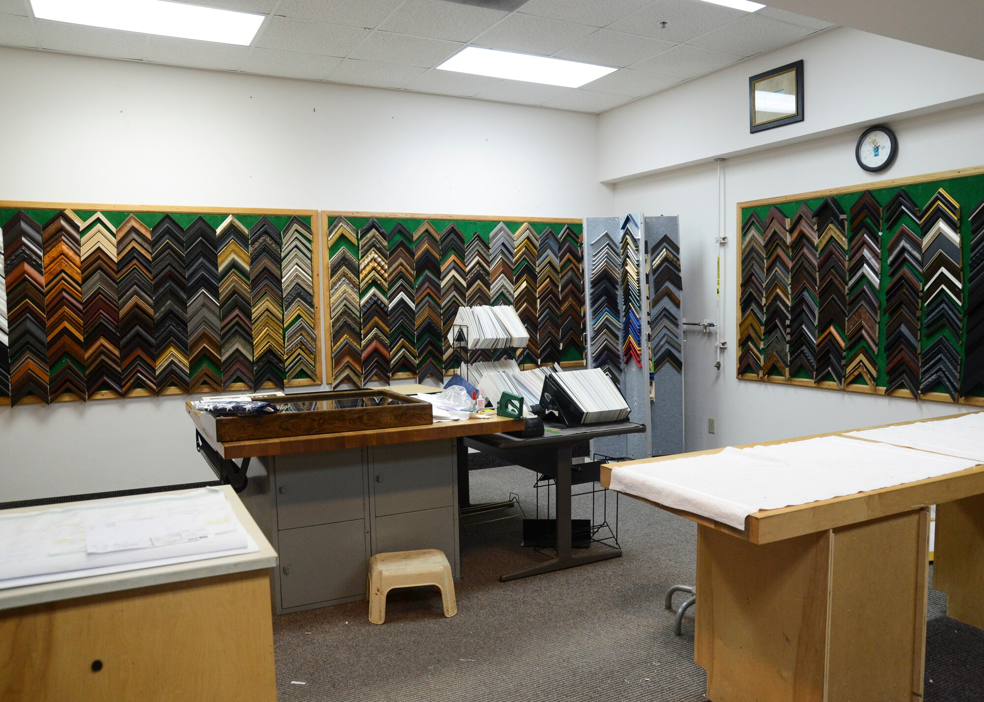 Custom Framing and Engraving is also offered in the same building as the Auto Hobby Shop in Bldg 2440. (U.S. Air Force photo by Rebecca Amber)