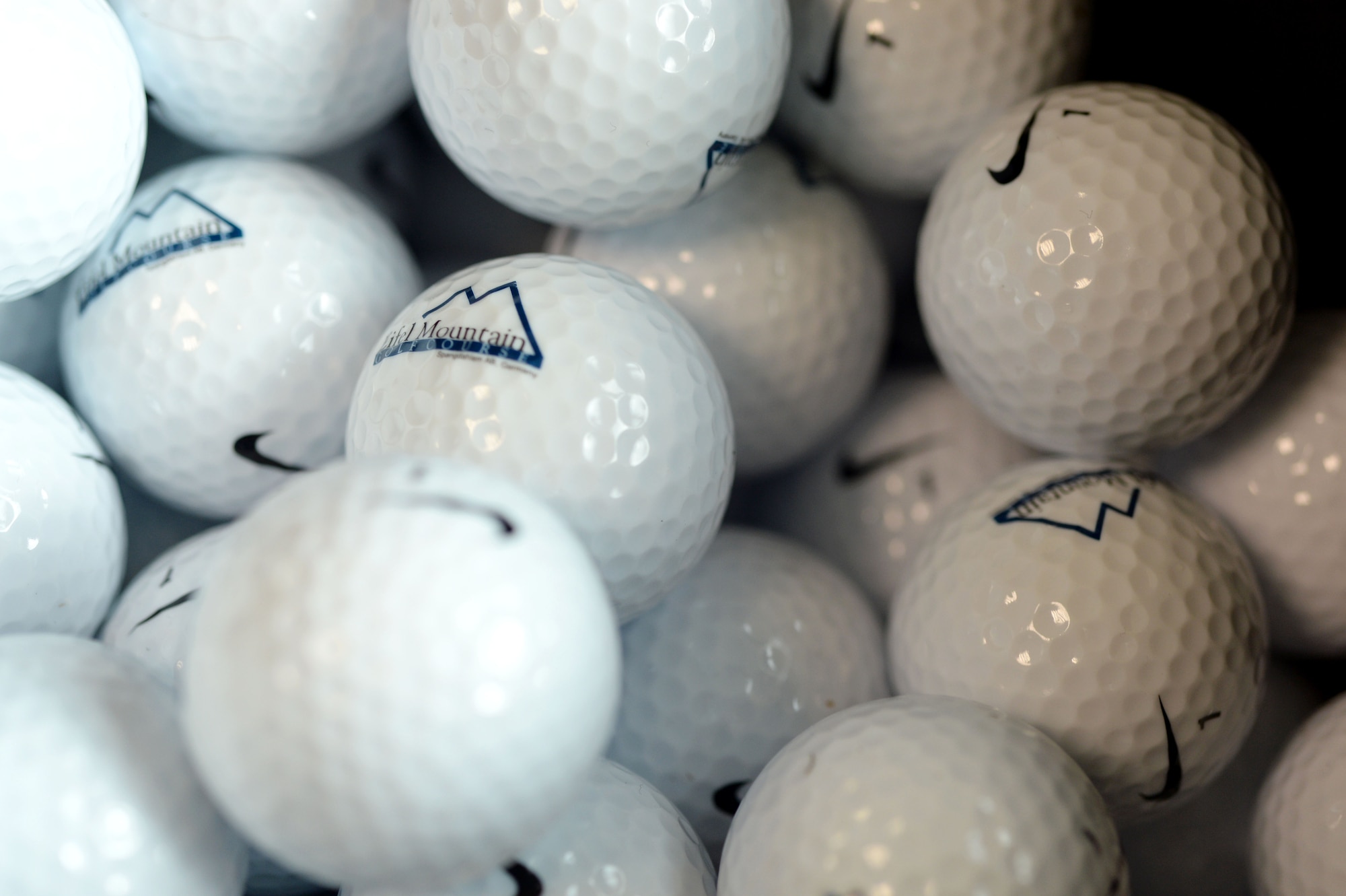 SPANGDAHLEM AIR BASE, Germany--Golf balls are displayed inside a bag after a high school student competition at the Eifel Golf Course Sept. 26, 2013. All participants received a complementary golf ball after the competition. (U.S. Air Force photo by Senior Airman Rusty Frank/Released)
