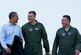 President Barack Obama speaks with Gen. Frank Gorenc (middle), U.S. Air Forces in Europe and Air Forces Africa commander and Brig. Gen. Patrick X. Mordente, 86th Airlift Wing commander, March 29, 2014, at Ramstein Air Base, Germany. During his stop, Obama visited wounded warriors from Landstuhl Regional Medical Center. (U.S. Air Force photo/Senior Airman Damon Kasberg)
 



